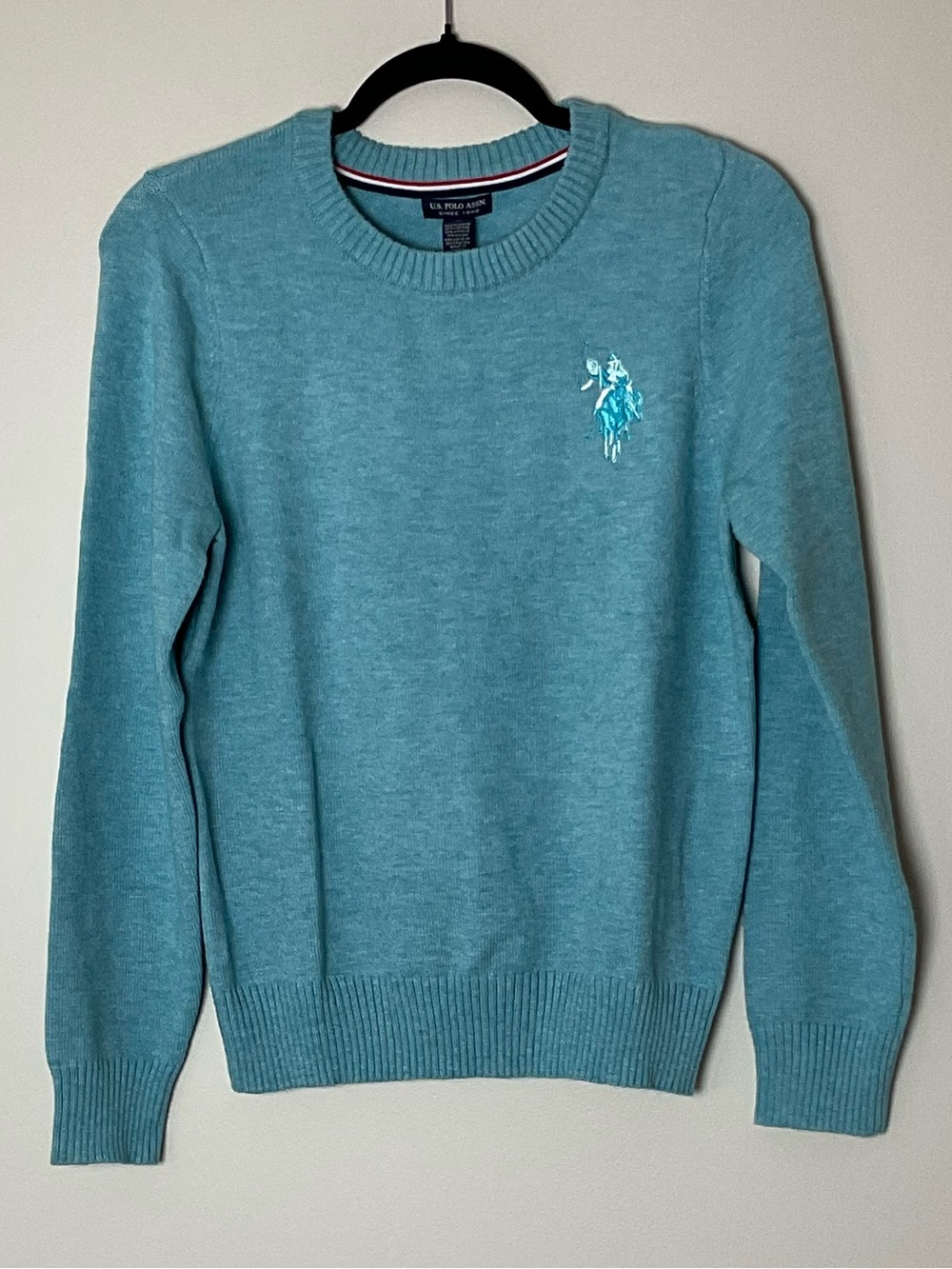 NWT U.S. Polo Assn. Teal Crewneck Sweater Preppy Classic Size Medium